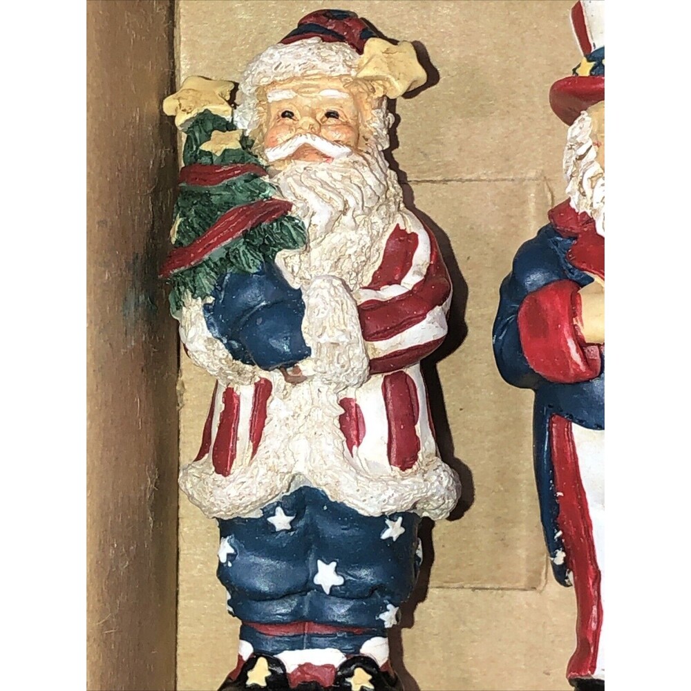 Boston Warehouse Christmas Patriotic Santa Dip Cheese Charcuterie Spreader Set - Picture 6 of 9